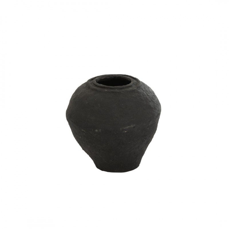 VASE DECOR PAPER MACHE BLACK 46